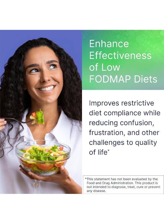 Microbiome Labs Fodmate - Digestive Enzyme Blend with Lactase + Alpha Galactosidase - Multi Enzyme Supplement to Support Occasional Bloating Relief & FODMAP Digestion (120 Count) - Image 4